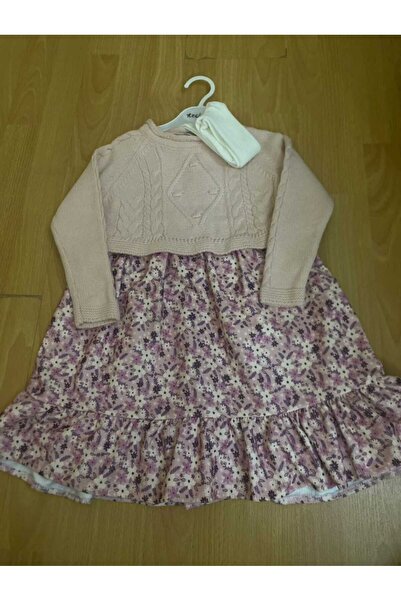 Lina Baby Bloom Kız Çocuk Triko Elbise 2-3Yaş 4-5 Yaş 5-6 yaş (çorap )