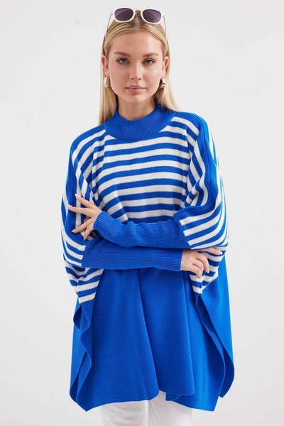 onno style women Triko Standard Striped Poncho