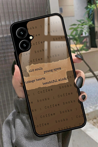 omix X3 Uyumlu Kahverengi Poster Tasarımlı Glossy Premium Kılıf