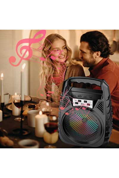 Zherqon Portable Speaker 100W PMPO with Bluetooth, USB and RGB LED – 6" Woofer & Horn Tweeter