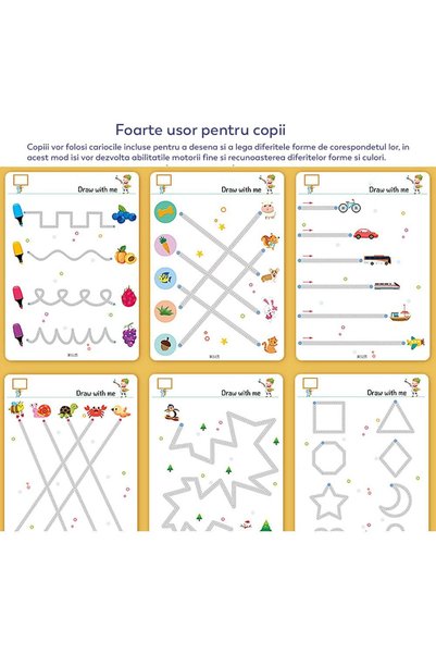 Toyska Carte educativa de activitati de asociere si recunoastere, reutilizabila, Pinguin, 64 pagini