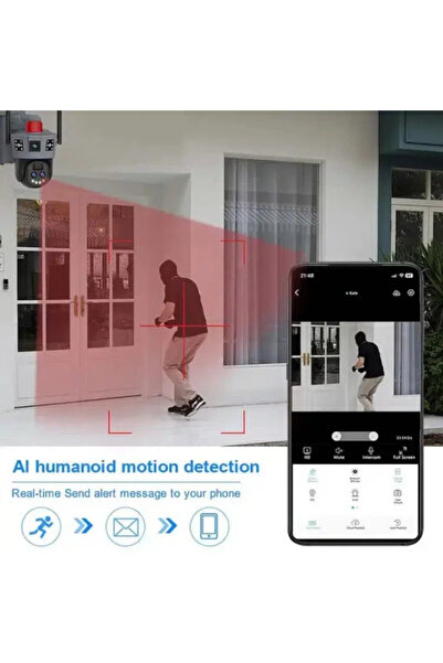 Zherqon 4G Solar Panel Surveillance Camera, 1080p, 10x Optical Zoom, Color Night Vision to 100m, Two-Way Aud