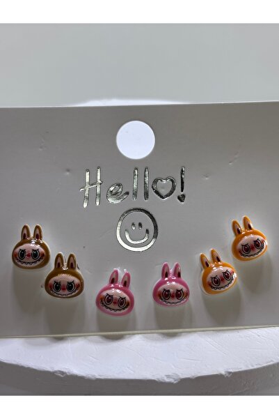 Gold Garden Labubu Bebek Trend Oyuncak Kız Çocuk Küpesi