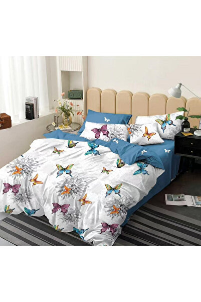 Sky Home Double Bed Bedding Set, Reversible 6-Piece Thick Finet (WFN-102)