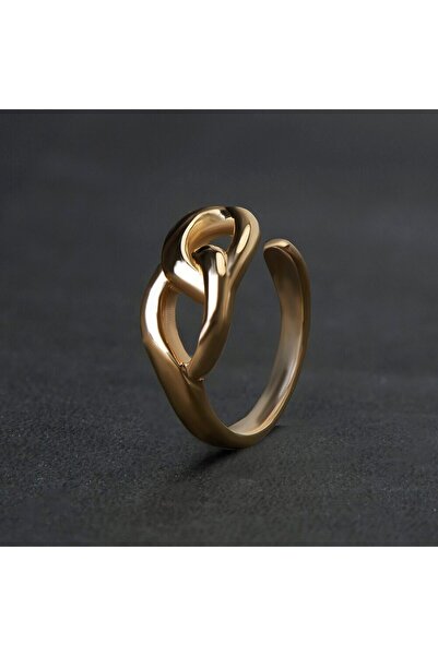 None Vintage Gold Plated Loop Design Finger Ring