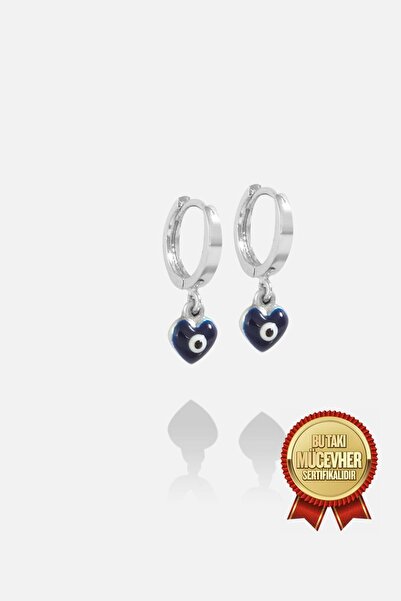 MEKS JEWELS Mikron Altın Kaplama Gümüş Kalpli Çocuk Küpesi
