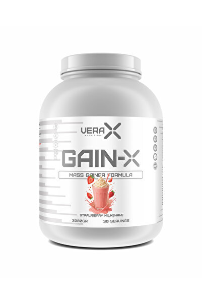 VERA-X NUTRITION MASS GAINER GAIN-X | STRAWBERRY MILKSHAKE | 3000 GR | 30 SERVİS