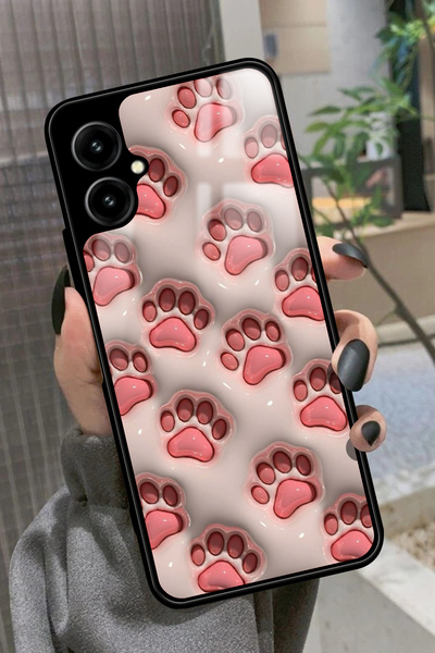 omix X3 Uyumlu Pembe Kedi Patisi Tasarımlı Glossy Premium Kılıf