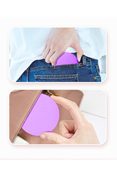 MRG Portable Makeup Mirror MLSM608, with Light, Rechargeable, Purple