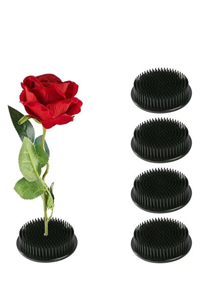 Generic Excefore Flower Frogs 4 Pieces Plastic Floral Frogs Vase Round Black Arranger Tool Pin Holder Japan