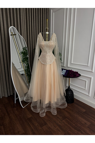 Diva style فستان سهره تل كلوش كلفه تطريز