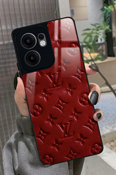 OPPO Reno 13F Uyumlu Bordo Marka Tasarımlı Glossy Premium Kılıf
