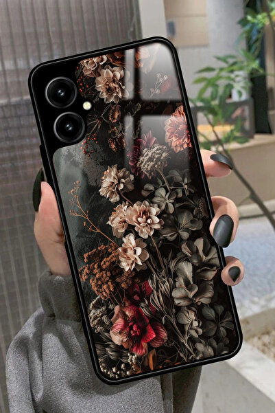 omix X5 Uyumlu Karışık Çiçek Tasarımlı Glossy Premium Kılıf