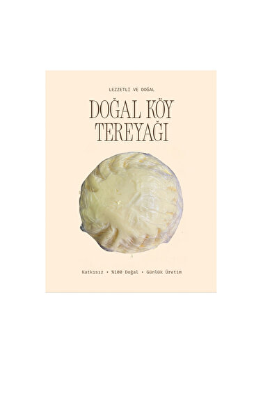 Mustafa Baloğlu Bal Ürünleri Doğal Katkısız Köy Tereyağ 1 Kg