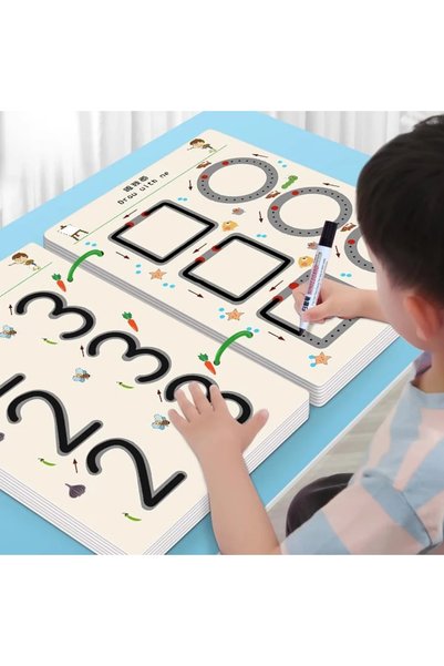 Toyska Carte educativa de activitati de asociere si recunoastere, reutilizabila, Pinguin, 64 pagini