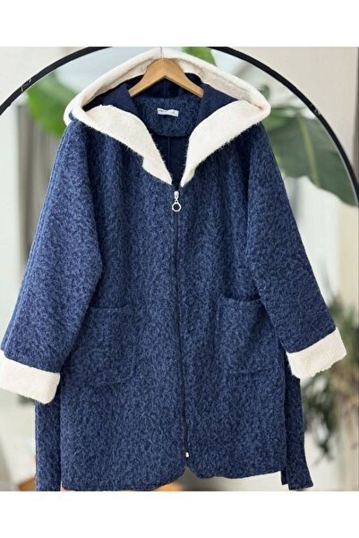 TrendParis Zippered Paneled Double Pocket Belted Cashmere Cap