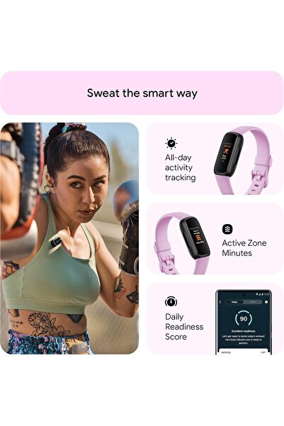 Fitbit Inspire 3 Activity Tracker - Black/Lilac Bliss, One Size