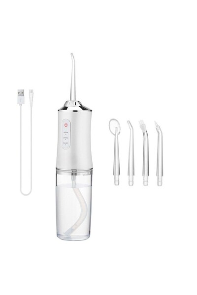 MRG Irigator Oral pentru Dus Bucal MA8, 4 Capete Curatare, Cu Acumulator