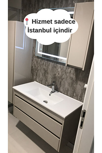 SadeceInterior BANYO DOLABI EN UYGUN MONTAJ DAHİL Sizden Gelen Tasarıma Göre Özel Üretim