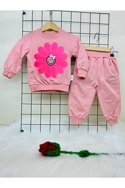 mj kids Double Flower Printed Girl's Set