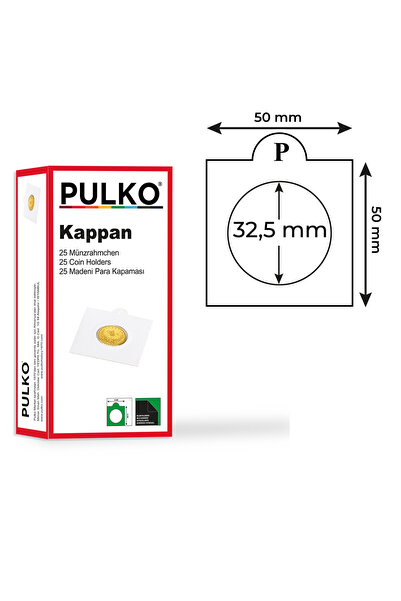 KAPPAN (50x50mm) Karton Kapama, Beyaz - 32,5mm - 25'lik Paket