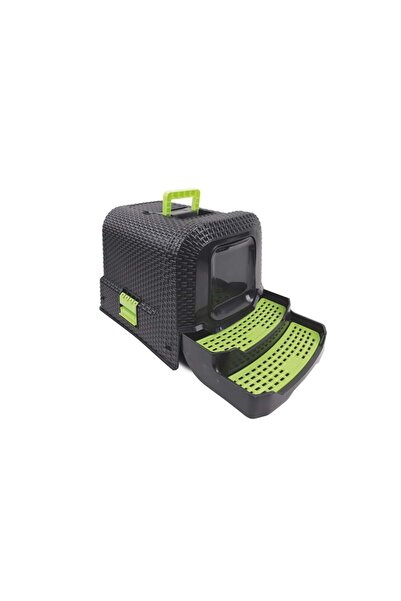 Hype Store ECO RATTAN KAPALI KEDİ TULETİ BLACK/GREEN 69X42X41CM