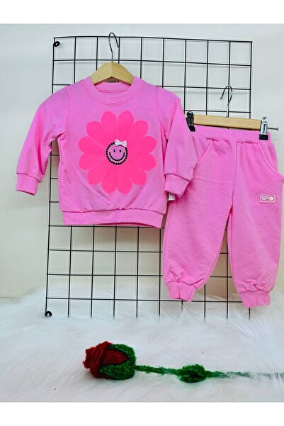 mj kids Double Flower Printed Girl's Set