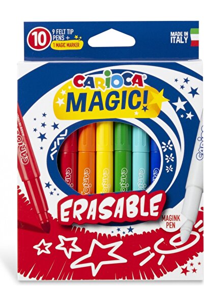 ileritoys Carioca Silinebilen Sihirli Keçeli Boya Kalemi ( 9 Renk +1 Düzeltici Beyaz Kalem)