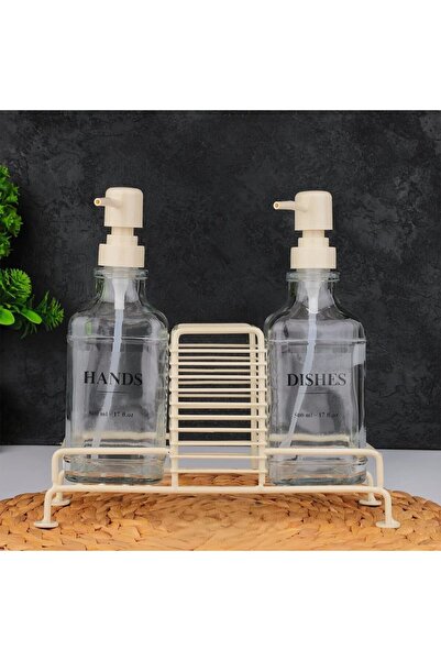 Hype Store Mutfak Sabun Ve Deterjan Dispenser Seti Demir Çiftli Pompa Ve Süng...