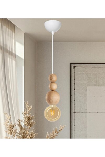 Hype Store Ahşap Detaylı Modern Bohem Rustik Sarkıt Avize Şık Ve Salon Oturma...