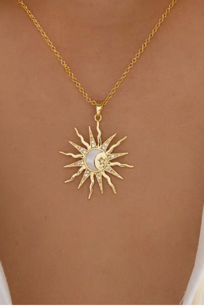 ZETCONCEPT Zet Style "Soluna – Işığın ve Gecenin Birliği" – Altın Rengi Zarif...