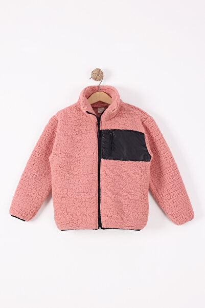 monox Children's Zippered Unisex Lamb Wellsoft Plush Jacket with Elastic Cuffs