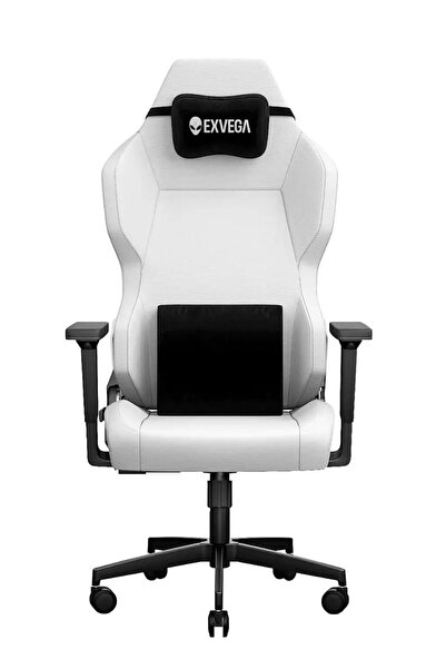 Hype Store EXVEGA Andromeda 2025 Masajlı Oyuncu Koltuğu Dokuma Kumaş (Beyaz)