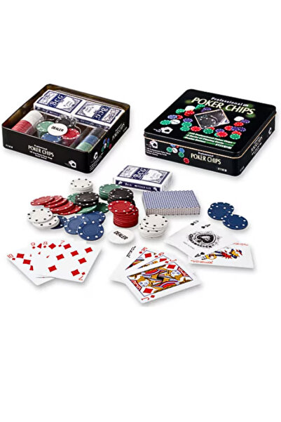 OEM Professional Texas Hold'em poker set, 100 colored chips, 2 sets of playing cards