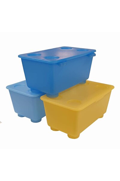 Hype Store Glis boxes lid blue, green and white; 3 units