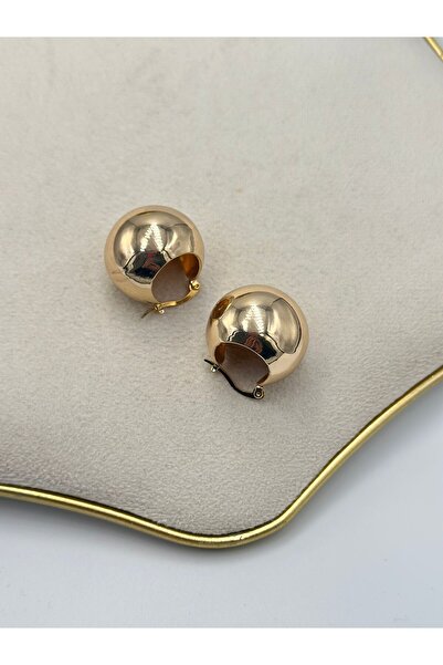 MyladyAccessoriess Topçuk Earrings (Hoop Earrings) (Brass Plated) Silver