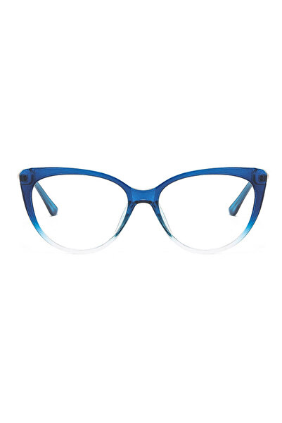 Techsuit - Anti-Blue Light Glasses Reflex Metal (F5018-C8) - Cat Eye - Transparent Blue