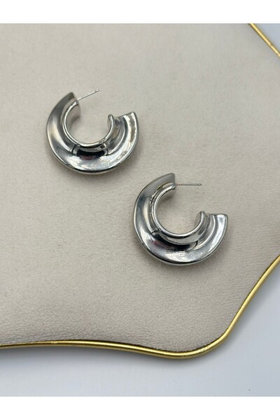 MyladyAccessoriess Pipe Hoop Earrings (Brass Plated)