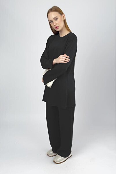 Betimoda Women's Modal Tunic Pants Set Black