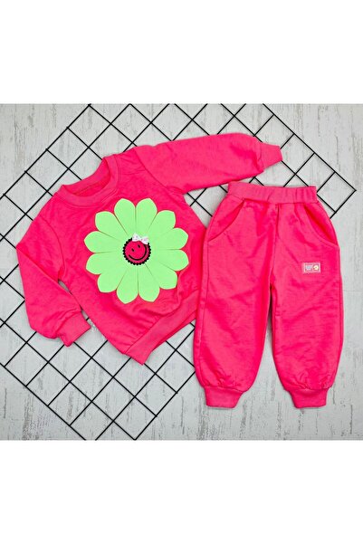 mj kids Double Flower Printed Girl's Set