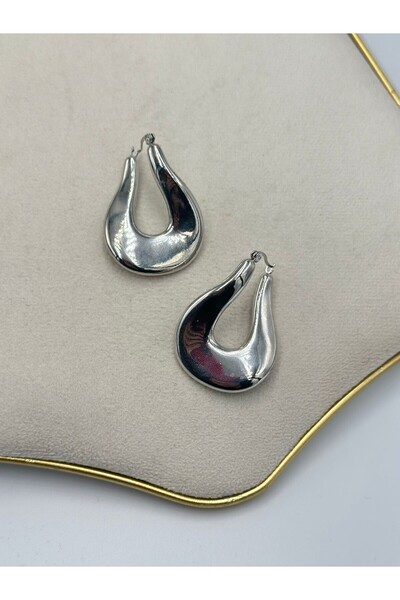 MyladyAccessoriess Wave Detailed Hoop Earrings (Brass Plated)