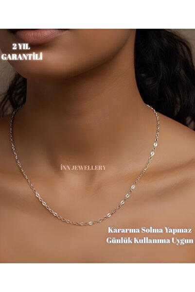 İNN JEWELLERY 316L Steel Necklace Tarnish-Free Antiallergic Single Chain Figured (2 Years Importer Warranty)
