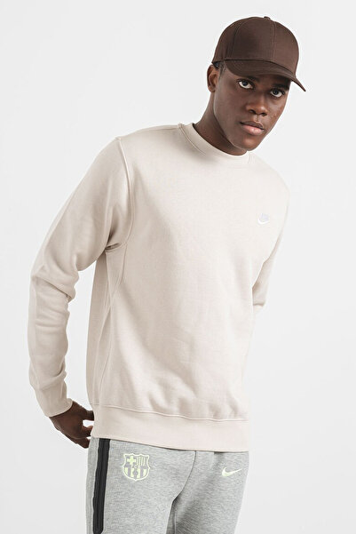 Nike NSW Club Crew Sweatshirt Erkek Bej Sweat