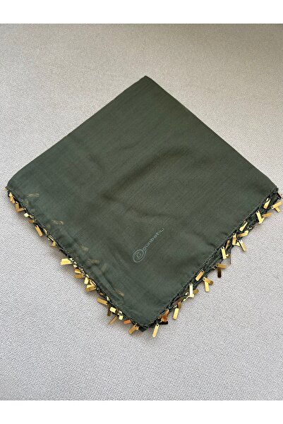 Doğanmanifatura 1 piece of handmade embroidered tulle handkerchief, 100x100 cm