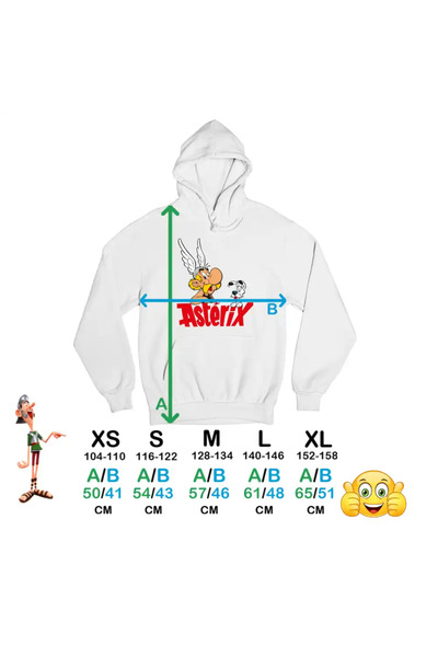OEM Hanorac Copii Fete Asterix Dogmatix Aventuri