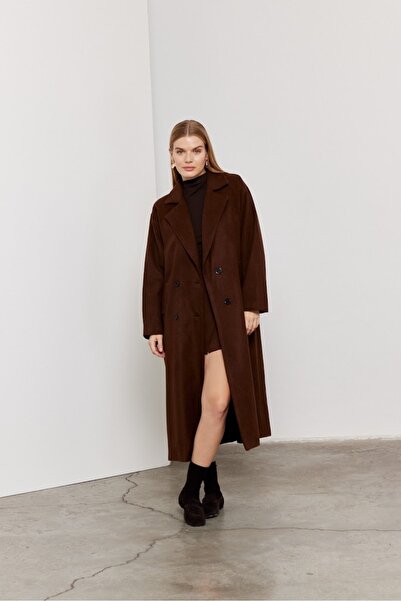 SevdeUgur Γυναικείο μακρύ παλτό oversized με επένδυση / Sevde Ugur