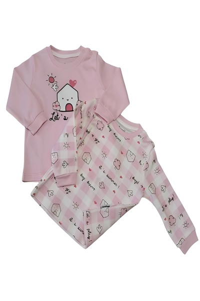 Unisex Bebek Hause 2'li Sweatshirt - Yumuşak Doku , Baskılı Uzun Kol Sweatshirt Takım