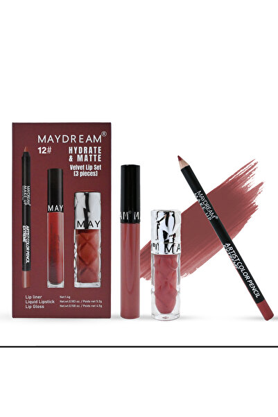 FANCY BEAUTY مجموعة شفاه مخملية متكاملة (3 قطع)