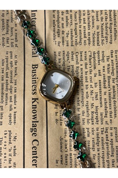 lotusbybuket VIP Çelik zümrüt yeşili Zirkon taşlı kordon yeni sezon kadın saati