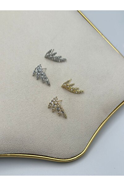 MyladyAccessoriess Full Zircon Wing Earrings (Brass Plated) Gold